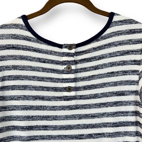 Market & Spruce T-Shit Dress Womens Sz XS Blue/White Striped SS Crew Neck Mini - Picture 5 of 10